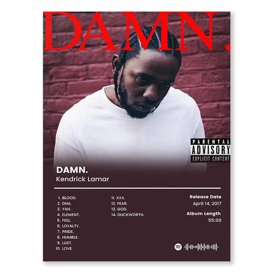 Kendrick Lamar DAMN. Album Poster