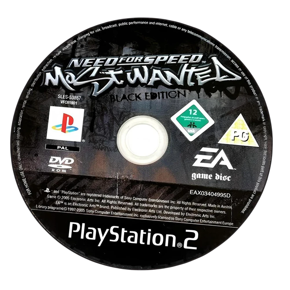 Need for Speed: Most Wanted Black Edition PS2 CD Rug
