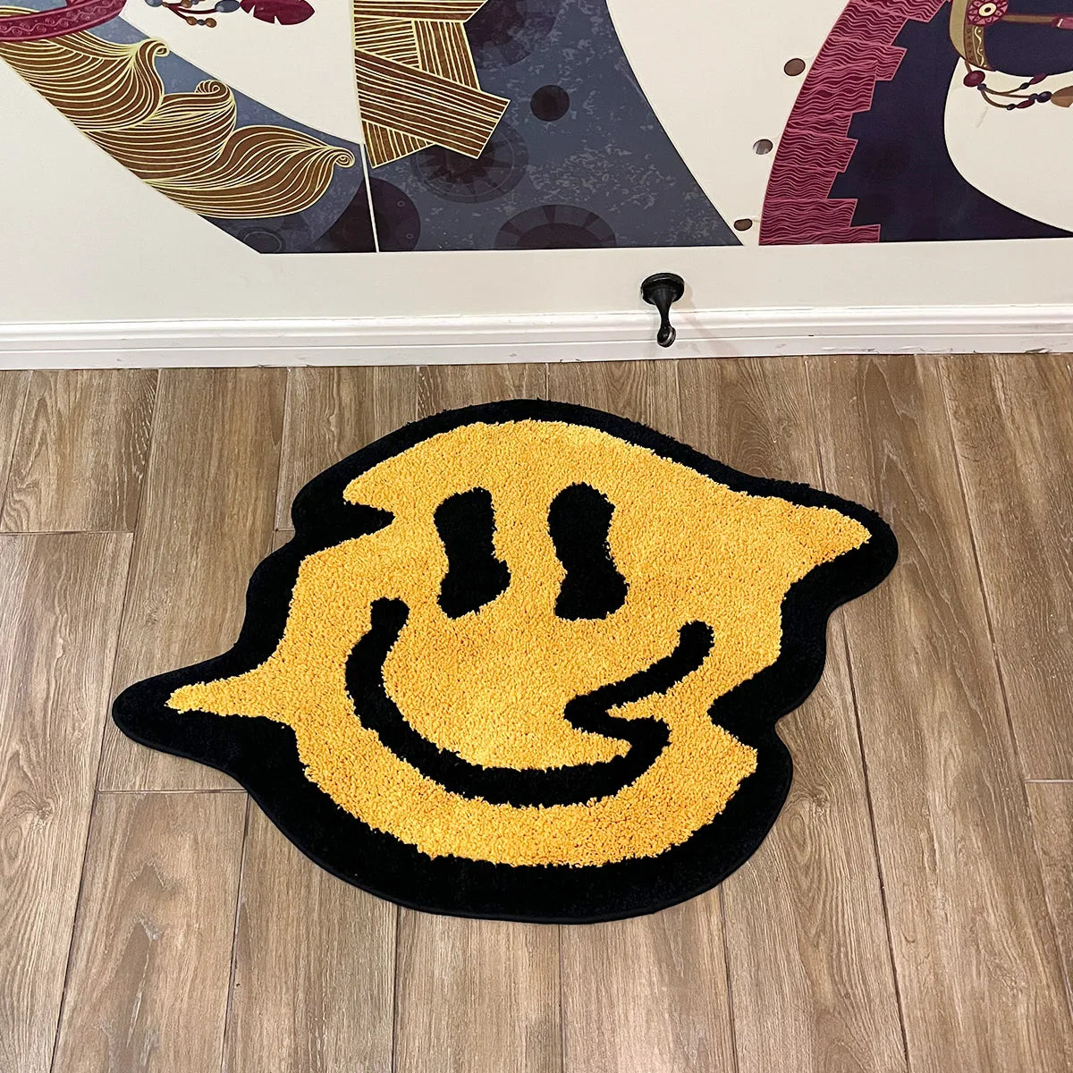 Trippy Smiley Face Rug