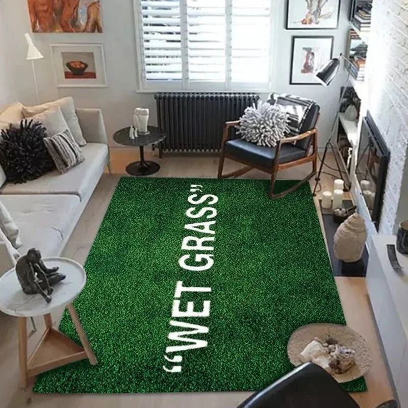 "WET GRASS" Rug