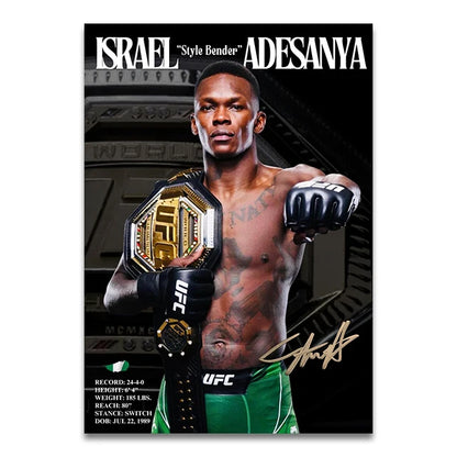 Israel 'The Last Stylebender' Adesanya UFC Legend Poster