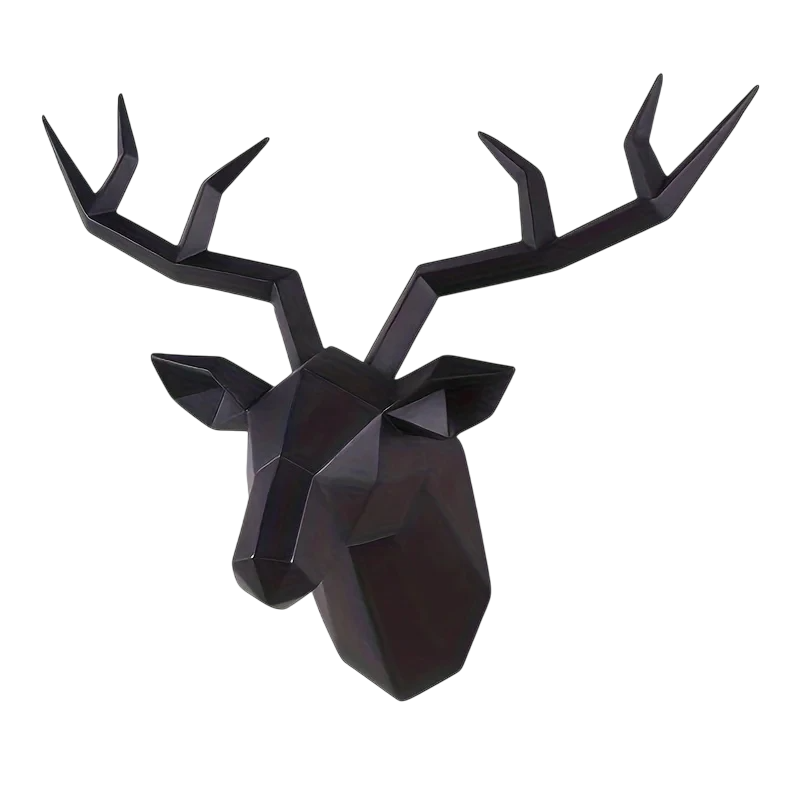 Nordic Deer Head Wall Sculpture