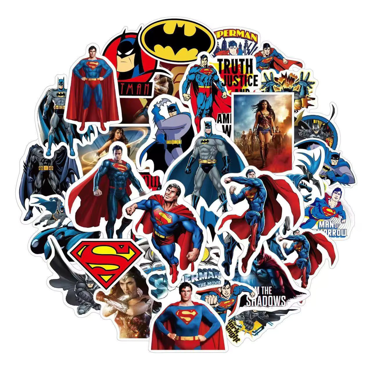 Superman & Batman Stickers