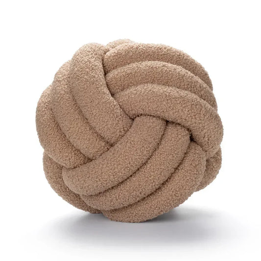 Wool Knotted Ball Pillow