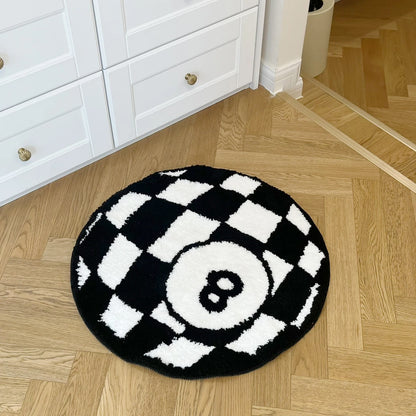 Checkerboard 8 Ball Rug