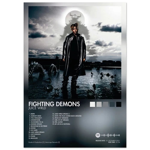 Juice WRLD Fighting Demons Album Poster