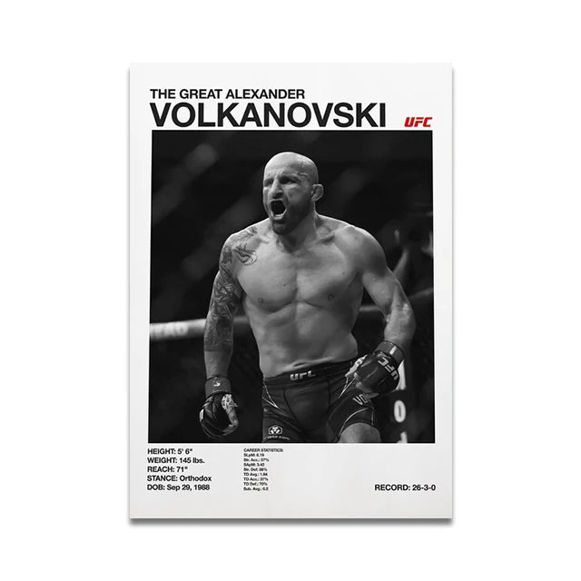 Alexander 'The Great' Volkanovski UFC Fighter Poster