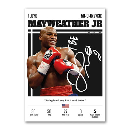 Floyd 'Money' Mayweather Jr. Boxing Legend Poster