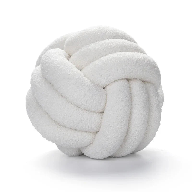 Wool Knotted Ball Pillow
