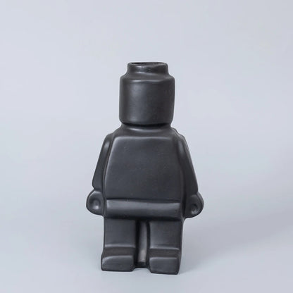 Block Figure Flower Pot