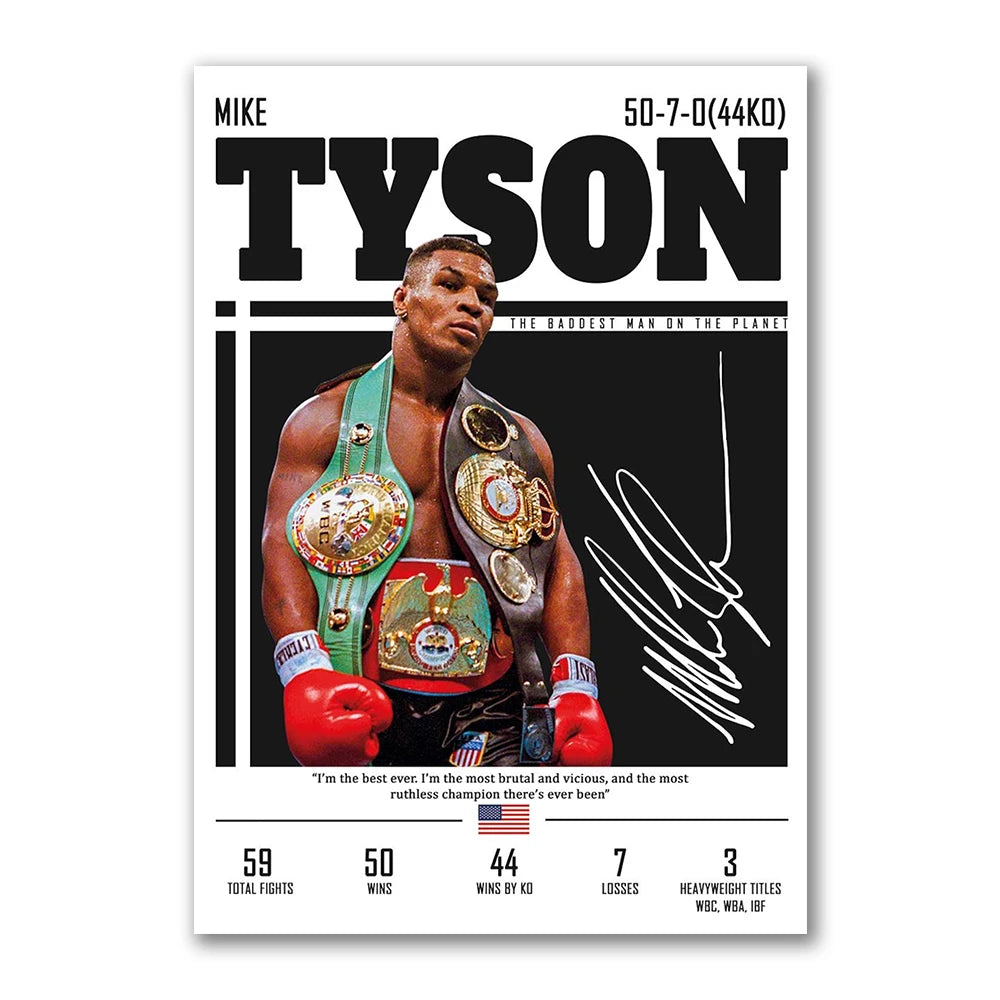 'Iron' Mike Tyson Poster Boxing Legend Poster