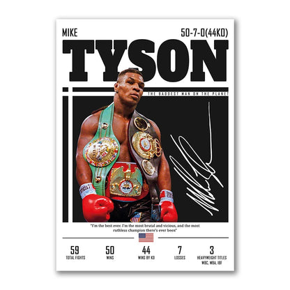 'Iron' Mike Tyson Poster Boxing Legend Poster