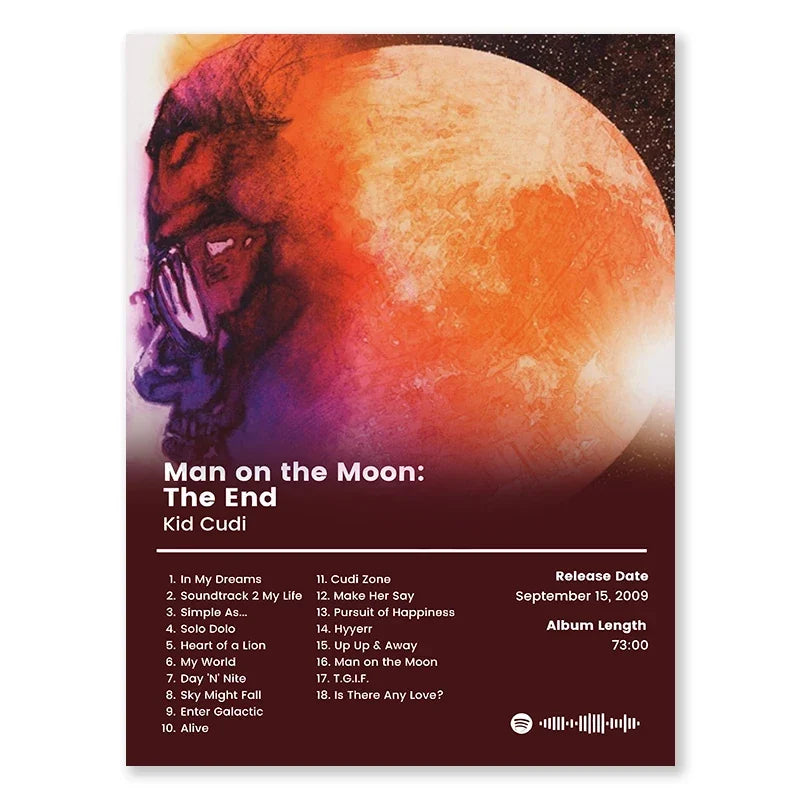 Kid Cudi Man on the Moon: The End of Day Album Poster