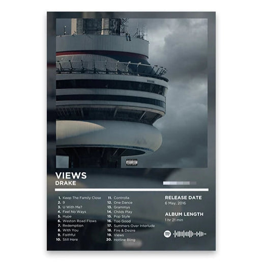 Drake Views Album Poster