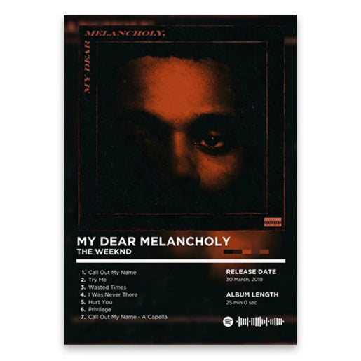 The Weeknd My Dear Melancholy Album Poster