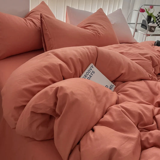 Dark Peach Bedding Set