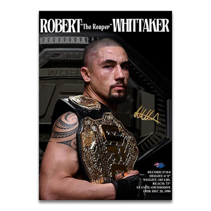 Robert 'The Reaper' Whittaker UFC Legend Poster