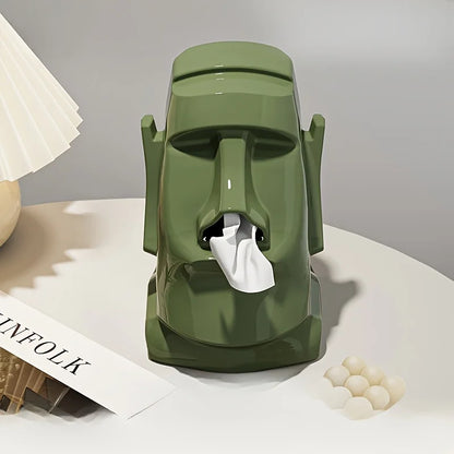 Stone Face Tissue Box