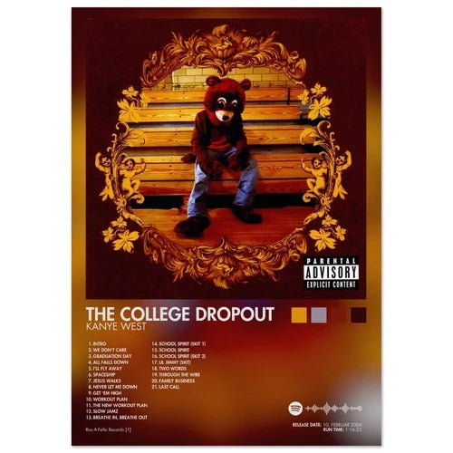 Kanye West The College Dropout Album Poster