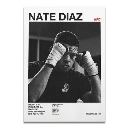 Nate Diaz UFC Fighter Poster