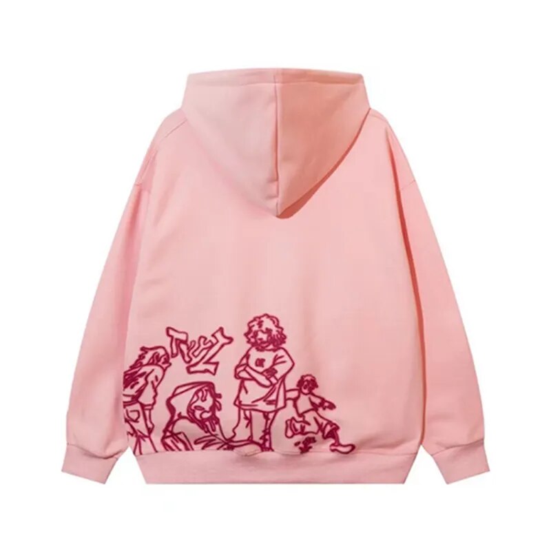 Pink Cartoon Hoodie