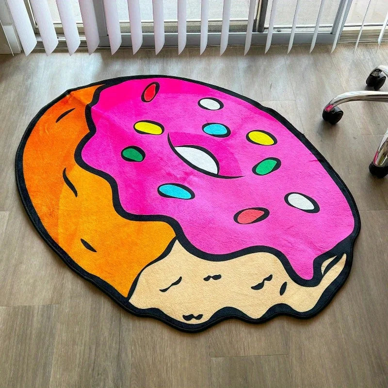 Sprinkle Frosted Doughnut Rug
