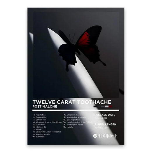Post Malone Twelve Carat Toothache Album Poster