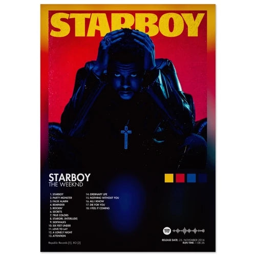 The Weeknd Starboy Album Poster