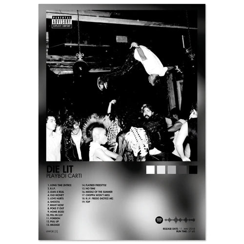 Playboi Carti Die Lit Album Poster