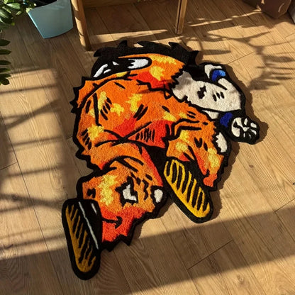 Dragon Ball Yamcha Defeats Saibaman Rug