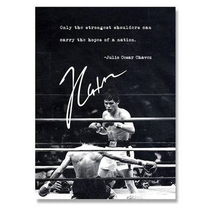"Only The Strongest" Julio César Chávez Boxing Poster