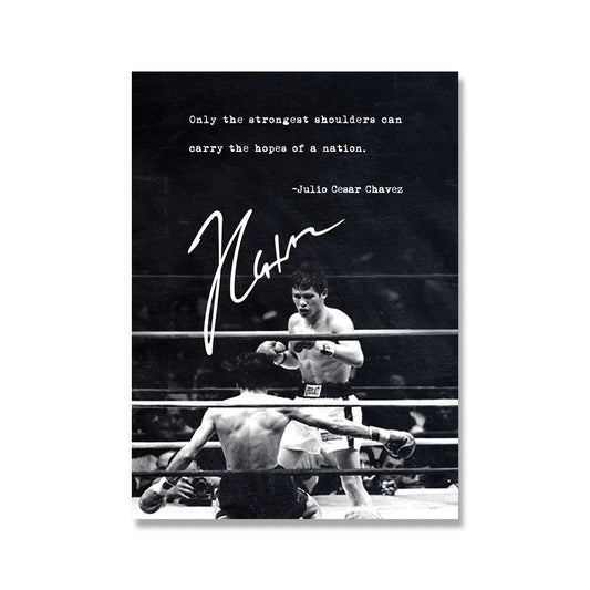 "Only The Strongest" Julio César Chávez Boxing Poster