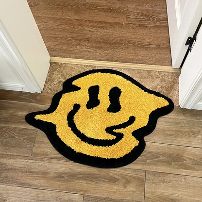 Trippy Smiley Face Rug