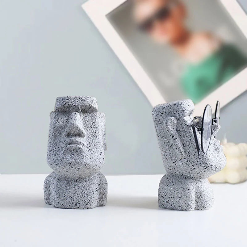 Moai Head Glasses Holder