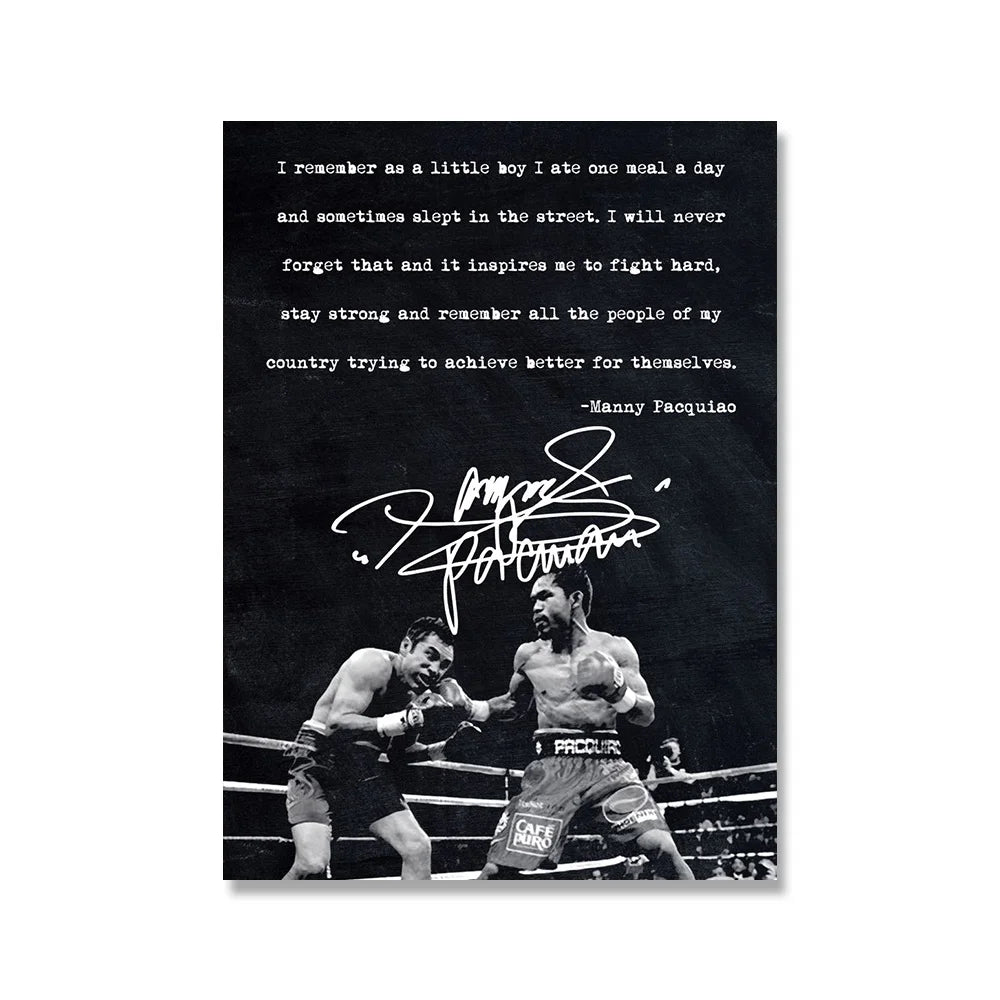 "I Will Never Forget" Manny 'PacMan' Pacquiao Boxing Poster