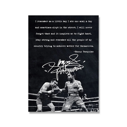 "I Will Never Forget" Manny 'PacMan' Pacquiao Boxing Poster