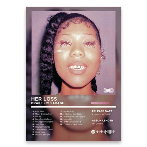 Drake 21 Savage Her Loss Album Poster Album Poster