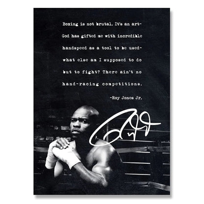 "Boxing Is An Art" Roy Jones Jr. Boxing Poster