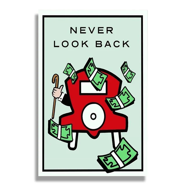 Never Look Back Monopoly Poster