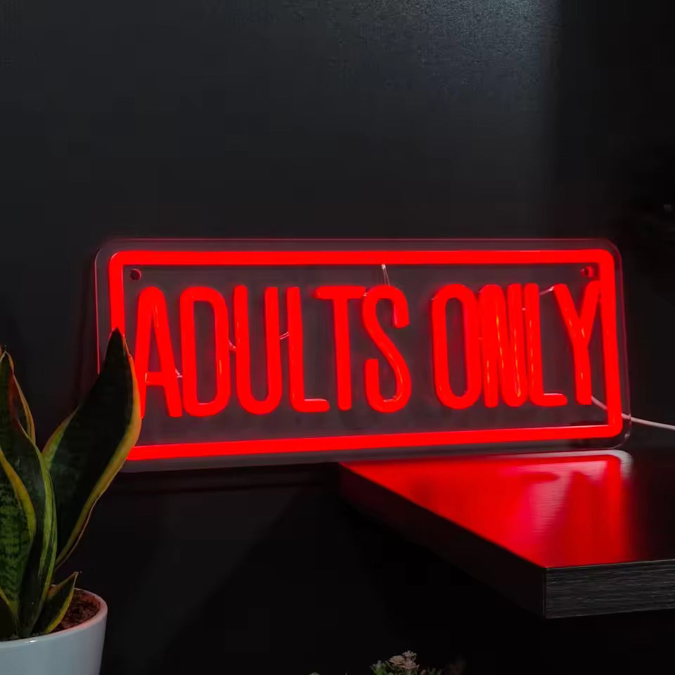 Adults Only Neon Sign