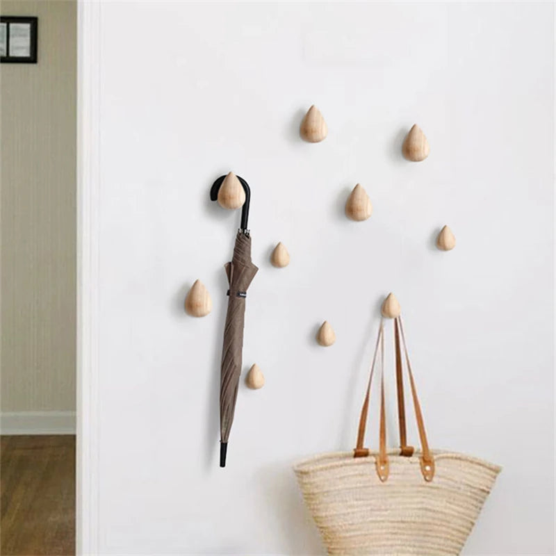 Natural Wood Rain Drop Hanger