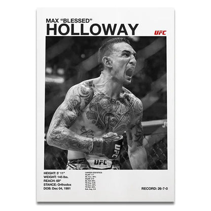 Max 'Blessed' Holloway UFC Fighter Poster