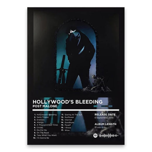 Post Malone Hollywood's Bleeding Album Poster