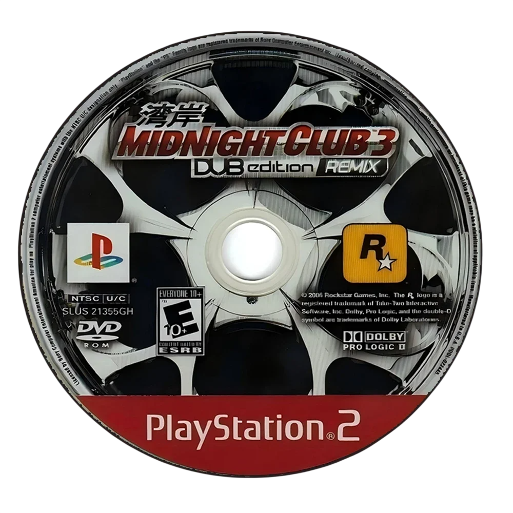 Midnight Club 3: DUB Edition Remix PS2 CD Rug