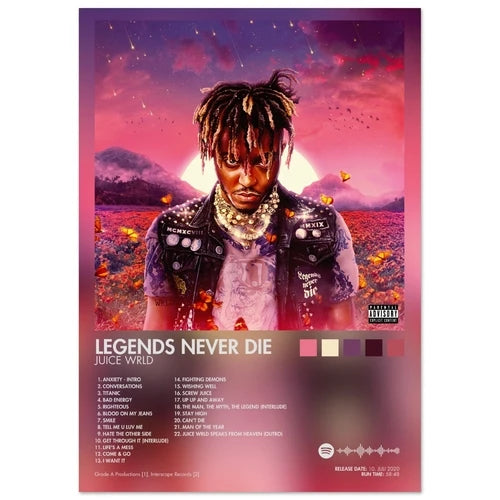 Juice WRLD Legends Never Die Album Poster