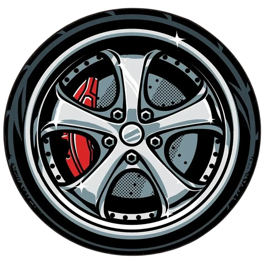 5 Spoke Wheel Rug