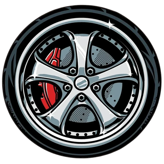 5 Spoke Wheel Rug