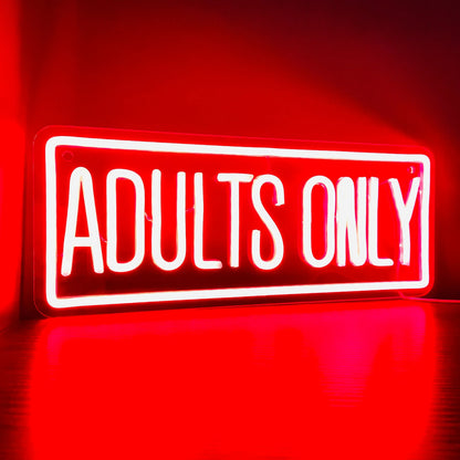 Adults Only Neon Sign