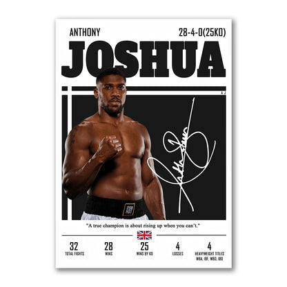 Anthony Joshua Boxing Legend Poster
