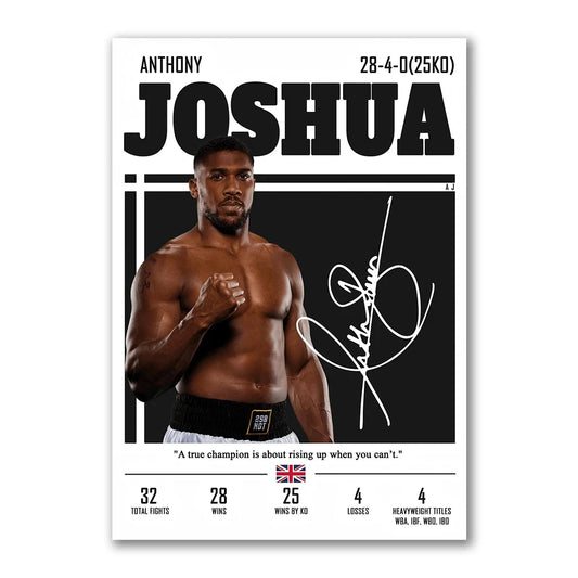 Anthony Joshua Boxing Legend Poster